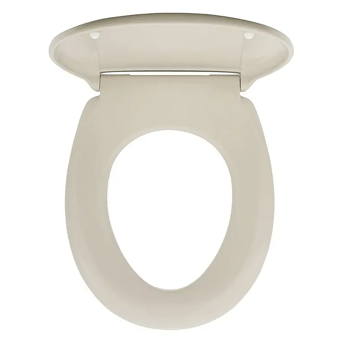 Calmwaters WC-Sitz Original - Duroplast, Beige, Mit Absenkautomatik - Ein cremefarbener Toilettensitz mit Deckel, der sanft geschwungen und abgerundet ist, sorgt für Komfort und Hygiene im Badezimmer.