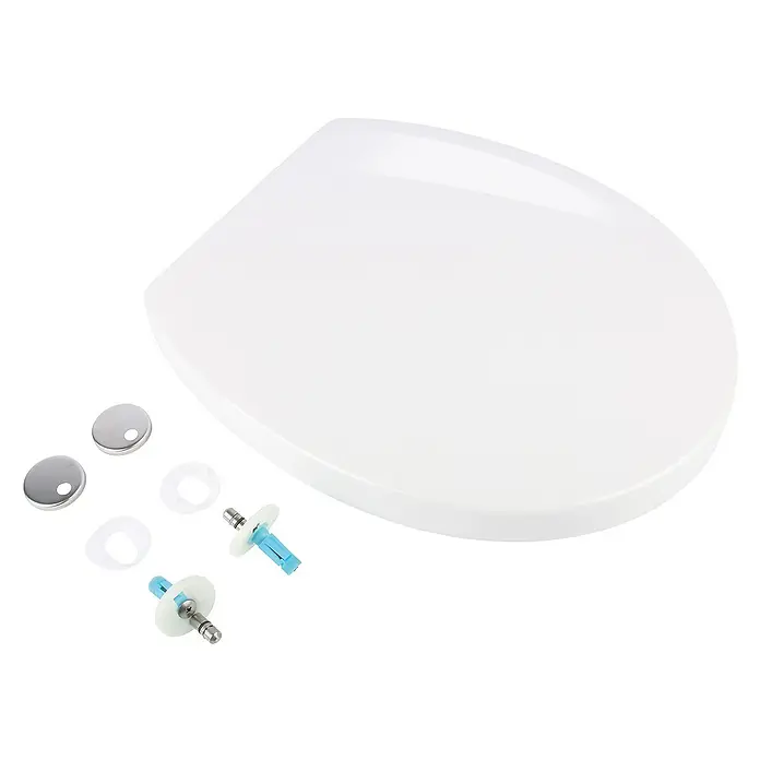 Calmwaters WC-Sitz Modern Soft - Duroplast, Weiß, Mit Absenkautomatik - Weißer Toilettensitz mit Montagezubehör für eine einfache und sichere Installation im Badezimmer.