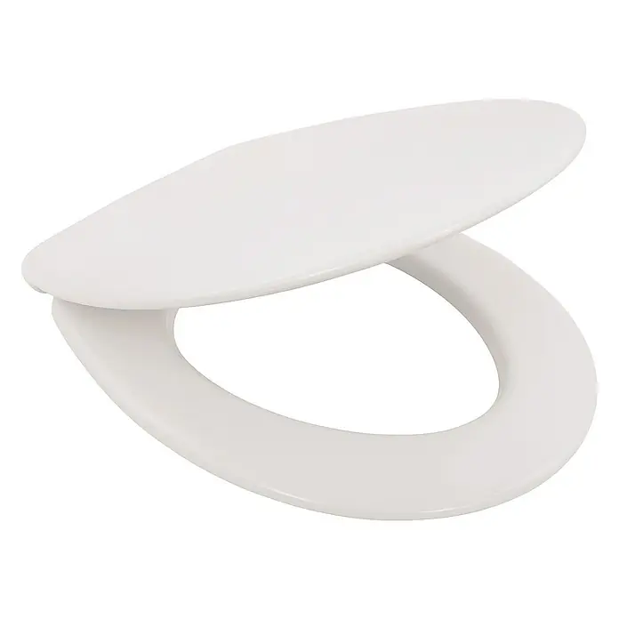 Calmwaters WC-Sitz Rezyklat - Kunststoff, Weiß, Mit Absenkautomatik - Weiße Toilettensitz mit Deckel aus robustem Material. Ideal für jedes Badezimmer und leicht zu reinigen, bietet er Komfort und Hygiene.
