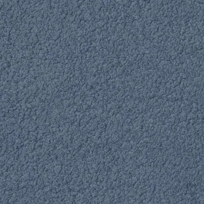 Floxxan Baumwollputz Colorado 119 - Putz Tapete Flüssigtapete Jeans - Jeans, 1 kg, Lösemittelfrei - Nahaufnahme einer blauen Wand mit rauer Textur.