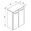 Fackelmann Milano Hängeschrank (Ast Eiche, Weiß, B x T x H: 602 x 320 x 826 mm) | BAUHAUS