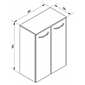 Fackelmann Milano Hängeschrank (Ast Eiche, B x T x H: 602 x 320 x 826 mm) | BAUHAUS