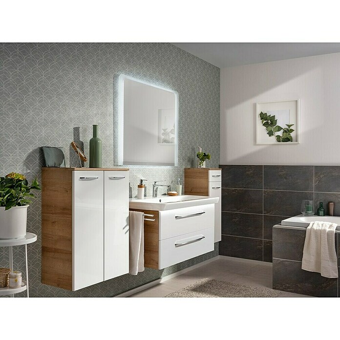 Fackelmann Milano Hängeschrank (Ast Eiche, Weiß, B x T x H: 602 x 320 x 826 mm) | BAUHAUS