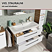 Fackelmann Milano Waschbeckenunterschrank (B x T x H: 1 000 x 476 x 492 mm, Ast Eiche/Weiß) | BAUHAUS
