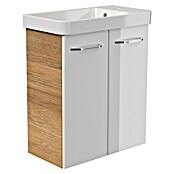 Fackelmann Milano Waschtischunterschrank (Ast Eiche, Weiß, B x T x H: 520 x 275 x 610 mm) | BAUHAUS