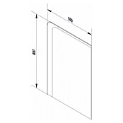Fackelmann Milano LED-Lichtspiegel (550 x 800 mm, umlaufendes LED-Band, Rand teilsatiniert) | BAUHAUS