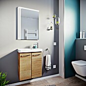 Fackelmann Milano LED-Lichtspiegel (550 x 800 mm, umlaufendes LED-Band, Rand teilsatiniert) | BAUHAUS