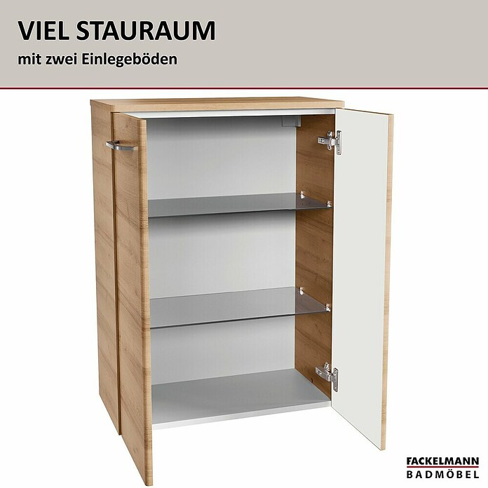 Fackelmann Milano Hängeschrank (Ast Eiche, B x T x H: 602 x 320 x 826 mm) | BAUHAUS