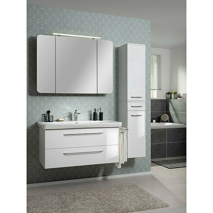 Fackelmann Milano Waschbeckenunterschrank (B x T x H: 100 x 476 x 492 mm, Weiß) | BAUHAUS