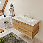 Fackelmann Milano Waschtisch (B x T: 1 073 x 543 mm, Hahnloch: Mitte, Mit Überlauf, Weiß) | BAUHAUS