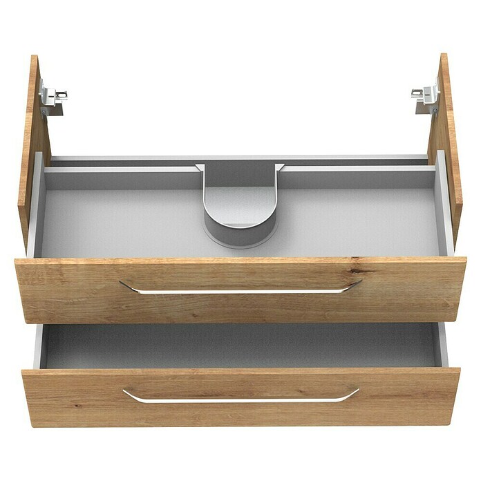 Fackelmann Milano Waschbeckenunterschrank (B x T x H: 1 000 x 476 x 492 mm, Ast Eiche) | BAUHAUS