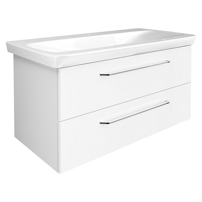 Fackelmann Milano Waschbeckenunterschrank (B x T x H: 100 x 476 x 492 mm, Weiß) | BAUHAUS
