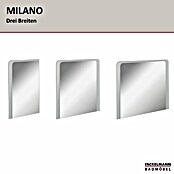 Fackelmann Milano LED-Lichtspiegel (550 x 800 mm, umlaufendes LED-Band, Rand teilsatiniert) | BAUHAUS