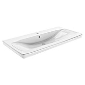Fackelmann Milano Waschtisch (B x T: 1 073 x 543 mm, Hahnloch: Mitte, Mit Überlauf, Weiß) | BAUHAUS