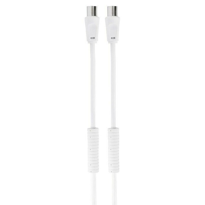 Q-Link Coaxkabel 3C2V met stekkers (Wit, 10 m) | BAUHAUS