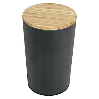 Jocca Bote de cocina M (L x An x Al: 12 x 12 x 18,7 cm, Bambú, Negro)