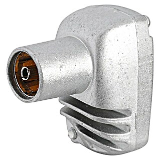 Q-Link Coax haakse connector, female (Metaal, Coax-aansluiting)