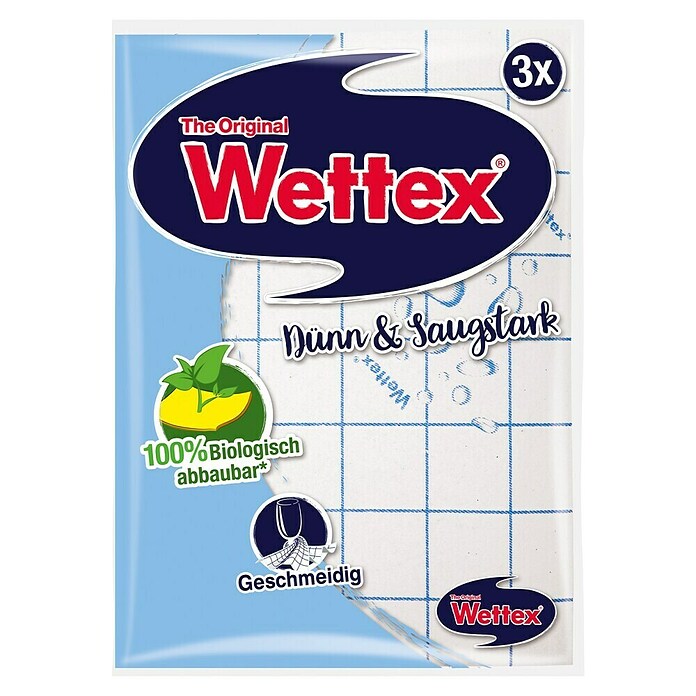Wettex Schwammtuch (3 Stk., Weiß, 36 x 25 cm)