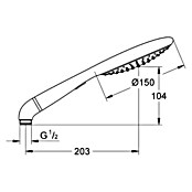 Grohe Handbrause (Anzahl Funktionen: 2, Durchmesser: 15 cm, Chrom)