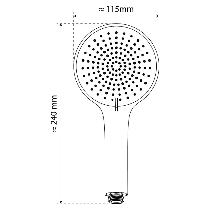 Camargue Handbrause - Anzahl Funktionen: 3 Stk., Schwarz - Dunkles Bild ohne erkennbares Produkt. Keine Details oder Besonderheiten sichtbar. Das Bild ist komplett schwarz.