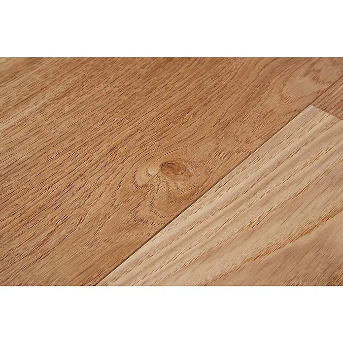 Parkett - Eiche Trier, Landhausdiele, 1.900 x 190 x 14 mm - Nahaufnahme von Laminatboden, der die Holzstruktur und Maserung des Bodens zeigt, ideal für die Inneneinrichtung.