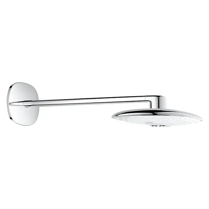 Grohe Rainshower Duo 360 Kopfbrausen-Set22 x 36,1 cm, 39 l/min, Moonwhite/Chrom - Moderne Kopfbrause mit Wandarm in Chromoptik für ein luxuriöses Duscherlebnis. Das elegante Design wertet jedes Badezimmer auf.