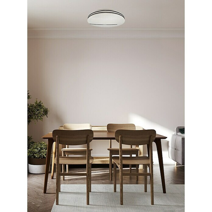 Ferotehna Okrugla stropna LED svjetiljka Narcisa  (24 W, Ø x V: 38 x 7 cm, Neutralno bijelo, Bijelo-crna) | BAUHAUS