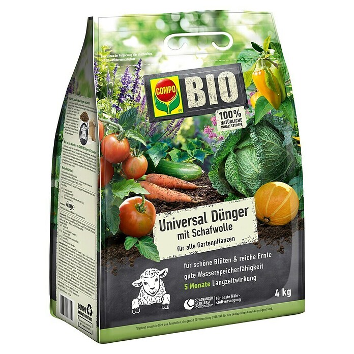 Compo Bio-Schafwolldünger Universal (4 kg, Gartenpflanzen) | BAUHAUS