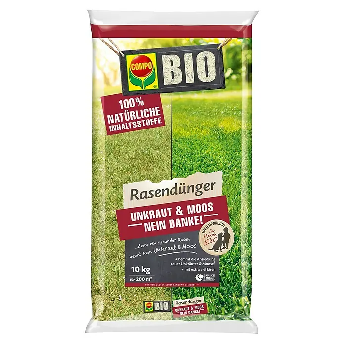 Compo Bio-Rasendnger Unkraut & Moos Nein Danke! - 10 kg, Max.  Anwendungsflche: 200 m online kaufen bei BAUHAUS