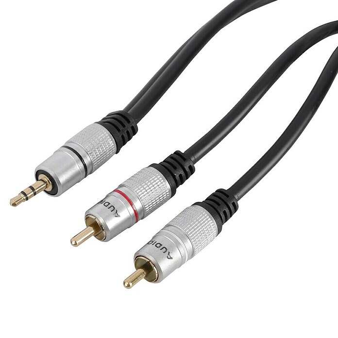 Q-Link Audiokabel Cinch connector (2 x cinchconnector, 1 x jackplug 3,5 mm) | BAUHAUS