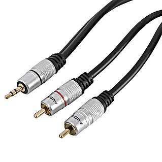 Q-Link Audiokabel Cinch connector (2 x cinchconnector, 1 x jackplug 3,5 mm)