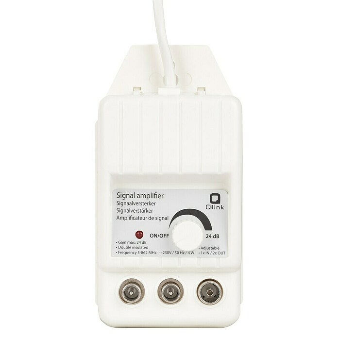 Q-Link Signaalversterker (2 x coax connector, male, 1 x coax-aansluiting) | BAUHAUS
