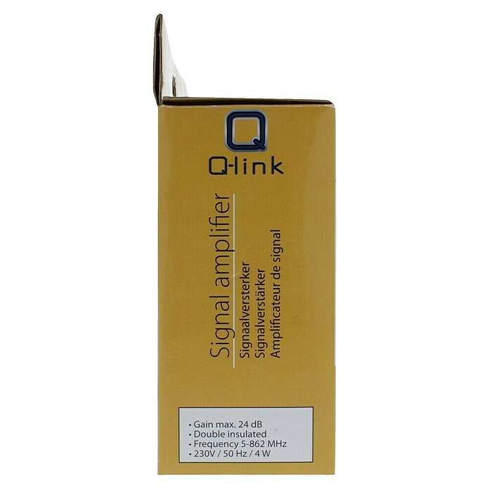 Q-Link Signaalversterker (2 x coax connector, male, 1 x coax-aansluiting) | BAUHAUS