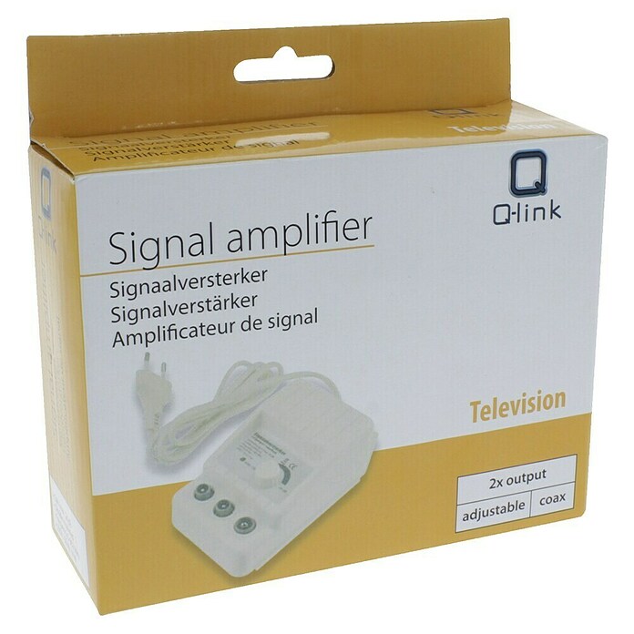 Q-Link Signaalversterker (2 x coax connector, male, 1 x coax-aansluiting) | BAUHAUS