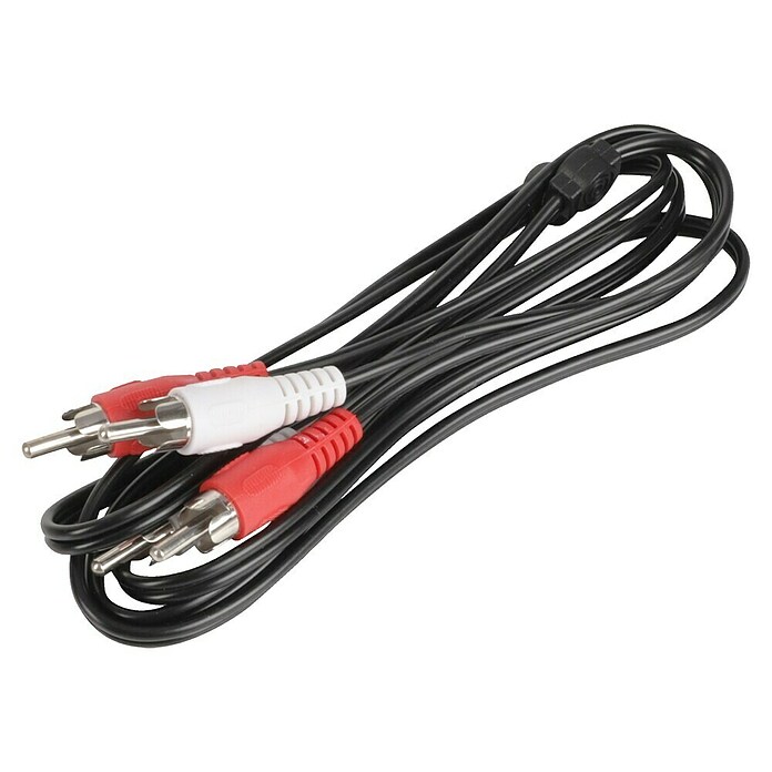 Q-Link Audiokabel RCA (4 x cinchstekker, 1,5 m, Zwart / Wit / Rood) | BAUHAUS