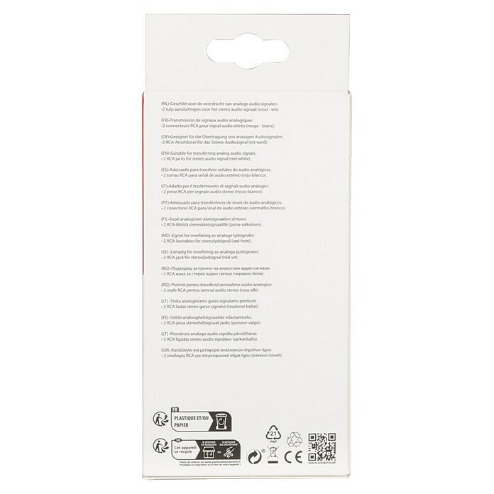 Q-Link Audiokabel RCA (4 x cinchstekker, 1,5 m, Zwart / Wit / Rood) | BAUHAUS
