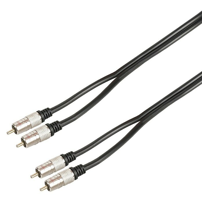 Q-Link Audiokabel RCA (4 x cinchstekker, 1,5 m, Zwart) | BAUHAUS