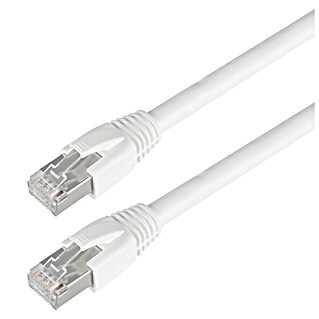 Q-Link Netwerkkabel CAT 7 en 2 x RJ45 (Wit, Tot 10 Gbit/s, 1,5 m)
