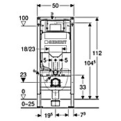 Geberit Duofix Inbouwreservoir UP320 Sigma (2 spoelstanden, l x b x h: 12 x 50 x 112 cm) | BAUHAUS