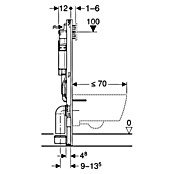 Geberit Duofix Inbouwreservoir UP320 Sigma (2 spoelstanden, l x b x h: 12 x 50 x 112 cm) | BAUHAUS