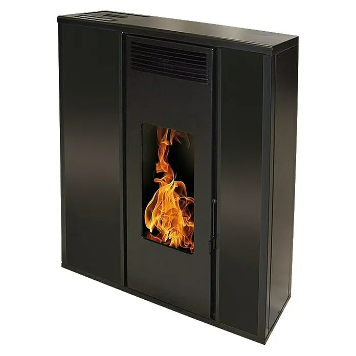 Pelletofen Tessa - 8,8 kW, Raumheizvermögen: 300 m³, 0,94 kg/h - 1,98 kg/h, Farbe Verkleidung: Schwarz - Eleganter Pelletofen in Schwarz mit Sichtfenster, das die lebhaften Flammen zeigt. Sorgt für wohlige Wärme und ist ein Blickfang in jedem Raum.