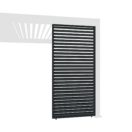 Weide  Pergola Lamellenwand Anthrazit