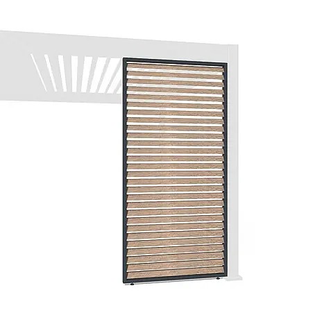 Weide  Pergola Lamellenwand Holzoptik