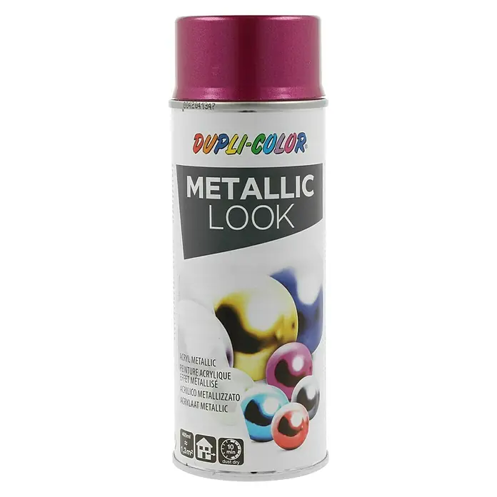Dupli-Color Effect Sprühlack Metallic Look - Purpur Metallic, Seidenmatt, 400 ml - Dose Dupli-Color Metallic Look Lackspray in auffälligem Pinkton für dekorative Metall-Effekte auf verschiedenen Oberflächen.