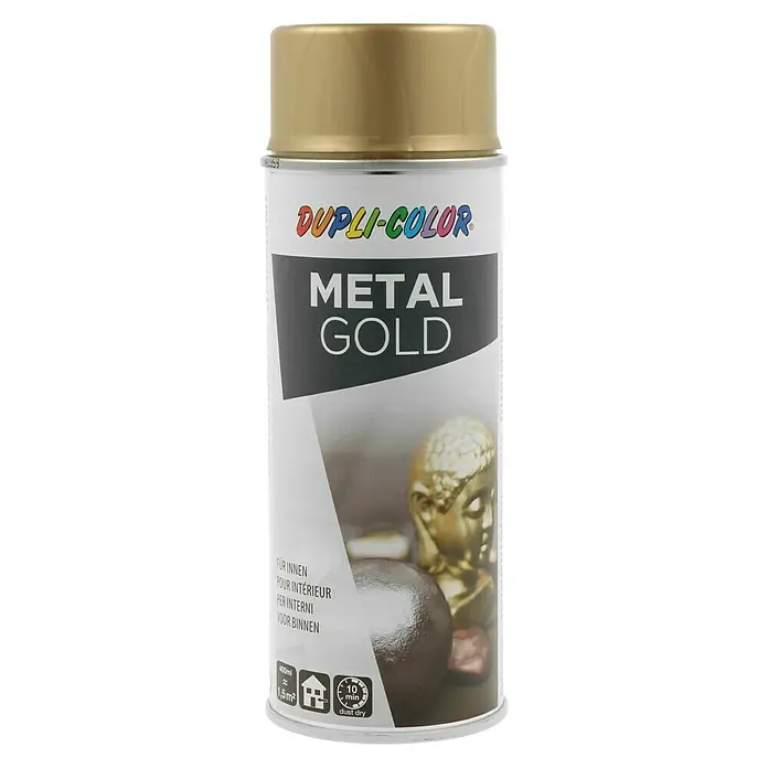 Dupli-Color Effect Sprühlack Metal Gold - Gold, Hochglänzend, 400 ml - Dose Dupli-Color Metal Gold Sprühlack, ideal zum Verleihen eines goldenen Glanzes auf Metalloberflächen und anderen Materialien.