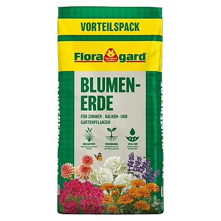 Floragard  Blumenerde für Zimmer-, Balkon- und Kübelpflanzen
