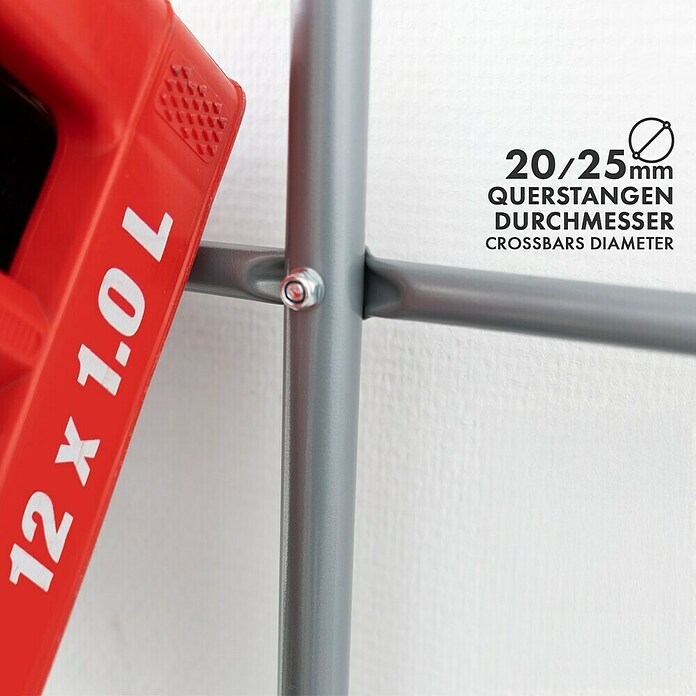 Floordirekt Getränkekistenregal Rocket (H x B x T: 115,5 x 49,5 x 32,5 cm, Traglast pro Boden: 17 kg, Anzahl Böden: 3 Stk., Stecken, Schwarz) | BAUHAUS