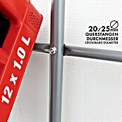 Floordirekt Getränkekistenregal Rocket (H x B x T: 115,5 x 49,5 x 32,5 cm, Traglast pro Boden: 17 kg, Anzahl Böden: 3 Stk., Stecken, Schwarz) | BAUHAUS