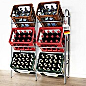 Floordirekt Getränkekistenregal Rocket (H x B x T: 115,5 x 96 x 32,5 cm, Traglast pro Boden: 17 kg, Anzahl Böden: 3 Stk., Stecken, Schwarz) | BAUHAUS