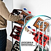 Floordirekt Getränkekistenregal Rocket (H x B x T: 115,5 x 49,5 x 32,5 cm, Traglast pro Boden: 17 kg, Anzahl Böden: 3 Stk., Stecken, Schwarz) | BAUHAUS